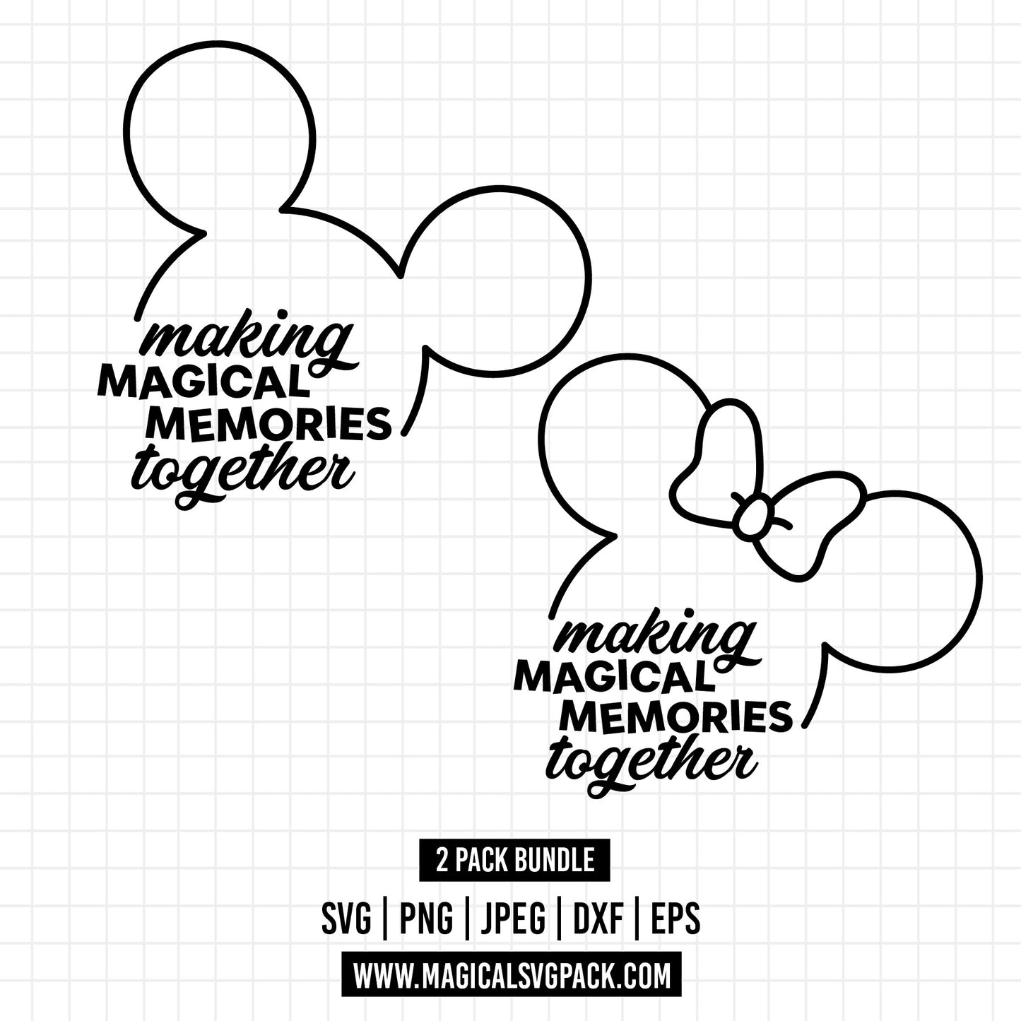 COD1285 - Disney squad bundle, Disney trips clipart Svg, Png, Eps, Dxf, Jpeg, vector.