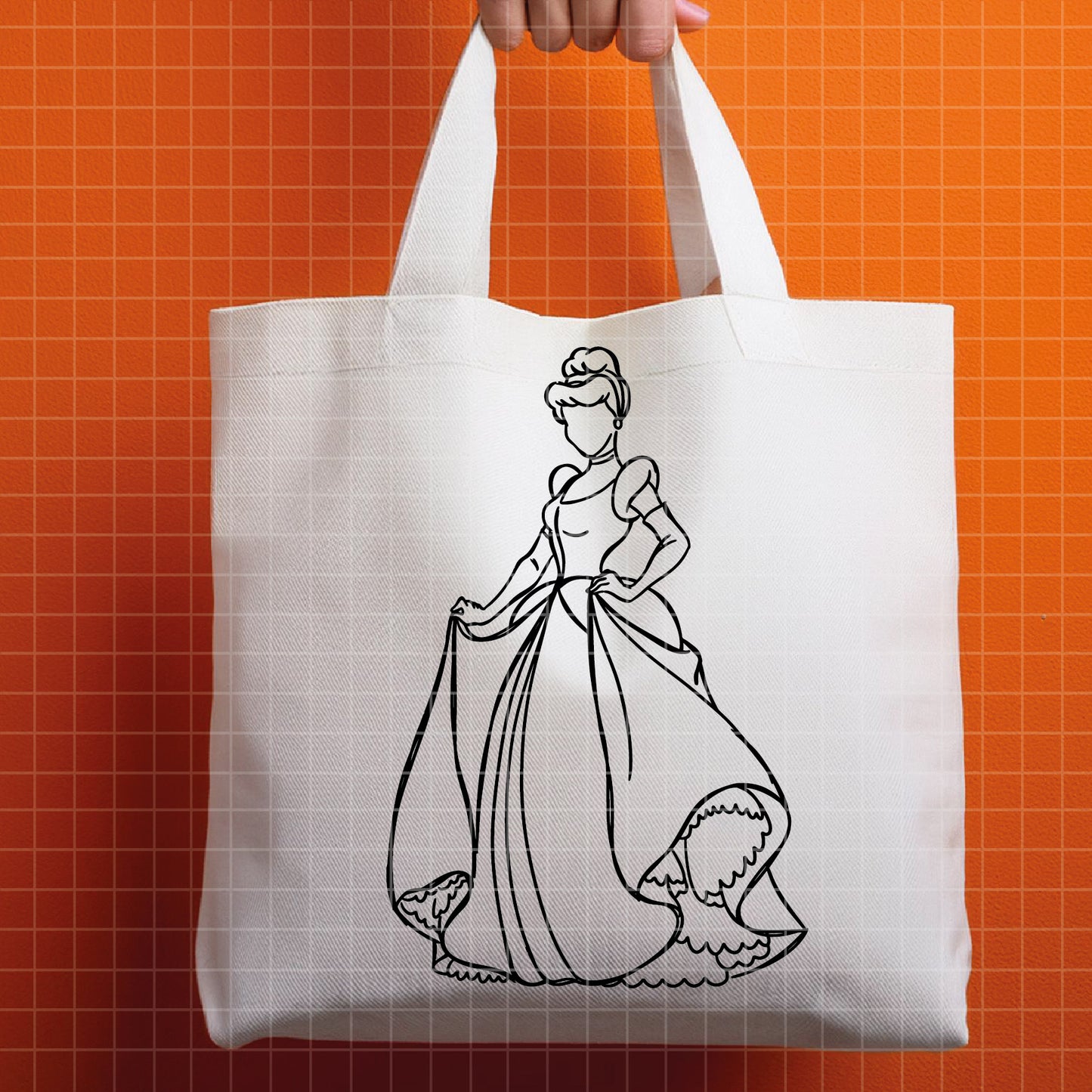 COD1669 - Princess Cinderella outline bundle, Disney princess clipart Svg, Png, Eps, Dxf, Jpeg, vector.
