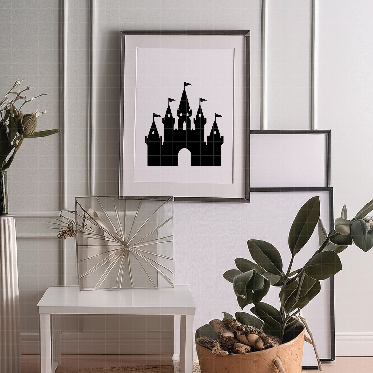 COD1713 - Disney Castle Silhouettes bundle, Disneyland clipart Svg, Png, Eps, Dxf, Jpeg, vector.