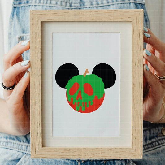 COD2349 - Snow White's mouse head pack bundle, Disney clipart Svg, Png, Eps, Dxf, Jpeg, vector.