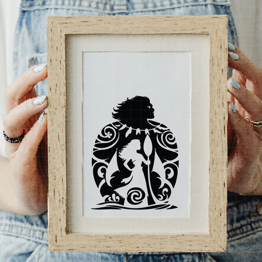 COD2541 - Moana pack bundle, Disney princess clipart Svg, Png, Eps, Dxf, Jpeg, vector.