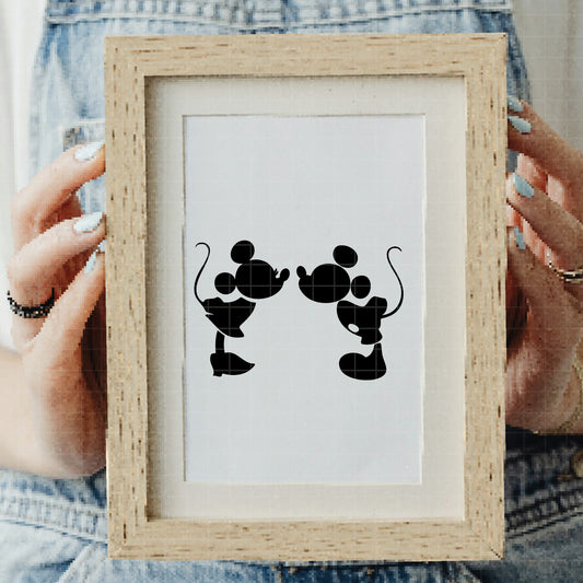 COD3346 - Mickey & Minnie loving pack bundle, Disney Valentine's day clipart Svg, Png, Eps, Dxf, Jpeg, vector.