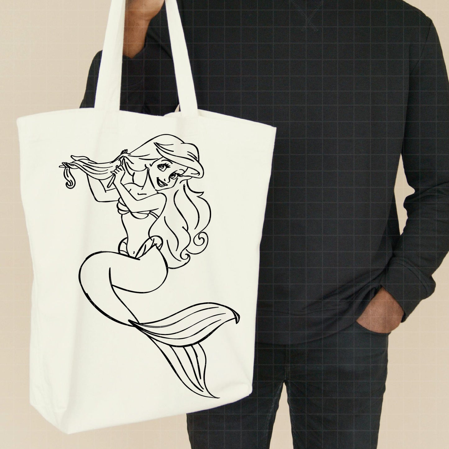 COD3499 - The Little mermaid pack bundle, Disney Princess Ariel Svg, Png, Eps, Dxf, Jpeg, vector.