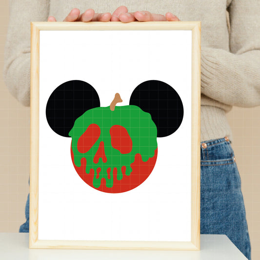 COD3524 - Snow White's mouse head pack bundle, Disney clipart Svg, Png, Eps, Dxf, Jpeg, vector.