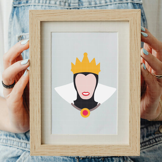 COD3529 - Evil queen at Snow White and the seven dwarfs pack bundle, Disney clipart Svg, Png, Eps, Dxf, Jpeg, vector.