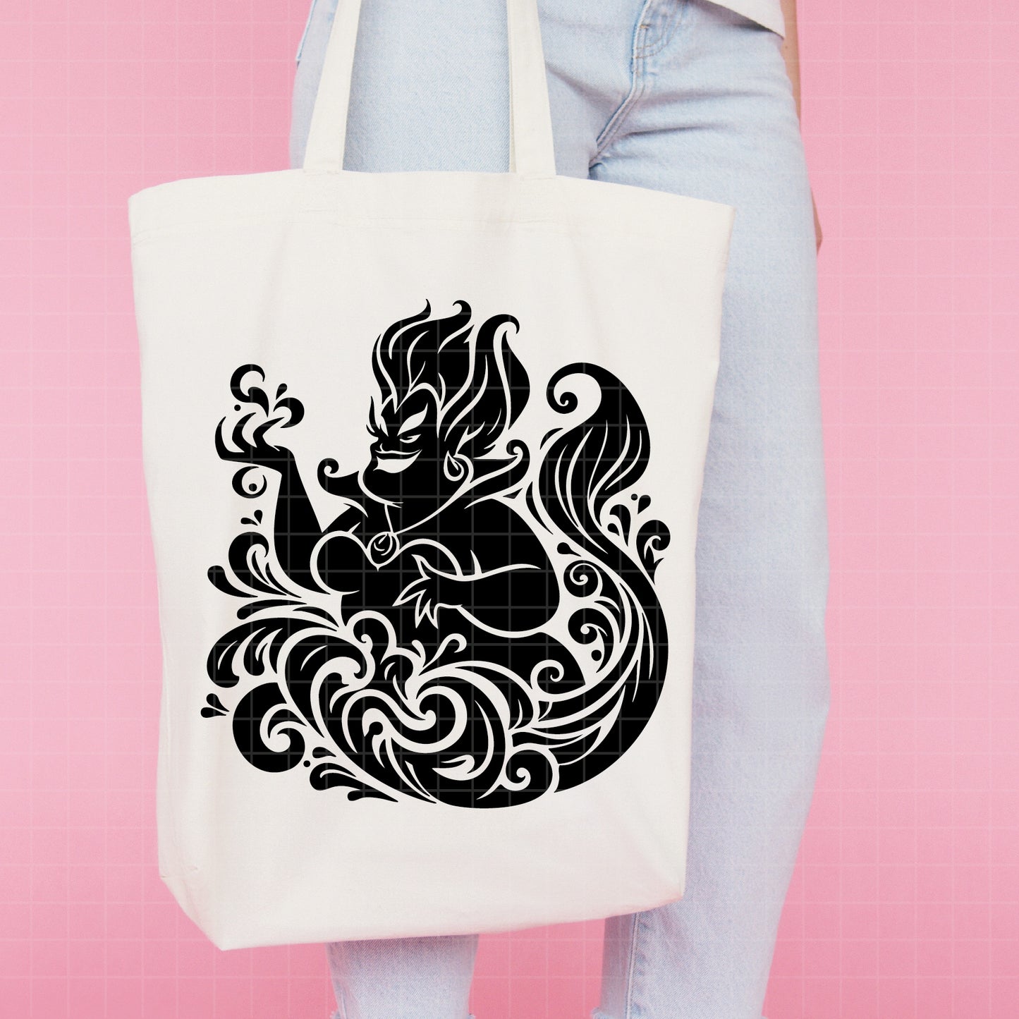 COD3562 - Ursula pack bundle line art, Disney villains clipart Svg, Png, Eps, Dxf, Jpeg, vector.