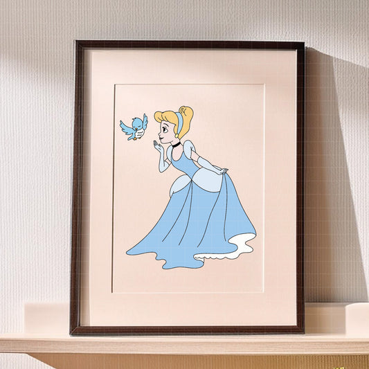 COD3850 - Cinderella icons & characters pack bundle, Disney princess clipart Svg, Png, Eps, Dxf, Jpeg, vector.