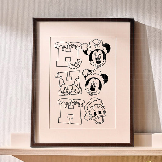 COD3878 - Classic Christmas Disney characters pack bundle, Disney Christmas clipart Svg, Png, Eps, Dxf, Jpeg, vector.