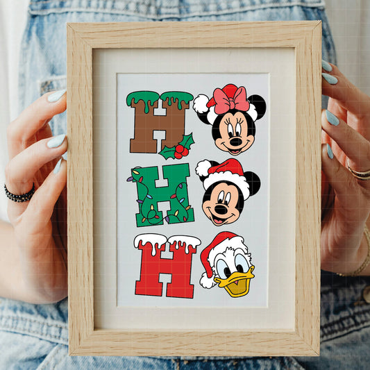 COD3879 - Classic Christmas Disney characters pack bundle, Disney Christmas clipart Svg, Png, Eps, Dxf, Jpeg, vector.