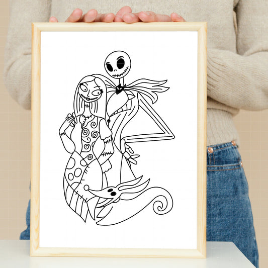 COD3897 - Sally, Jack and Zero, Nightmare Before Christmas pack bundle, Disney clipart Svg, Png, Eps, Dxf, Jpeg, vector.