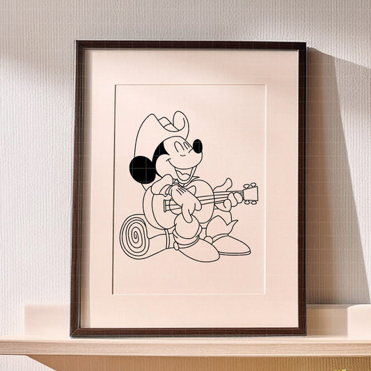 COD4520 - Mickey & Minnie Cowboys pack bundle, Disney Classics clipart Svg, Png, Eps, Dxf, Jpeg, vector.