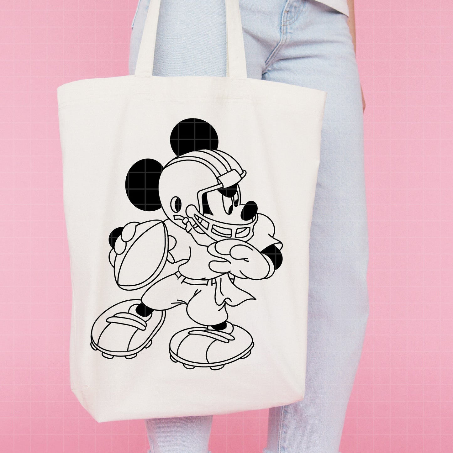 COD5197 - Mickey American Football line art pack bundle, Disney clipart Svg, Png, Eps, Dxf, Jpeg, vector.