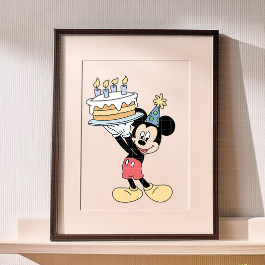 COD5206 - Mickey Birthdays pack bundle, Disney clipart Svg, Png, Eps, Dxf, Jpeg, vector.