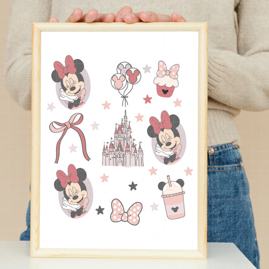 COD5454 - Minnie's world pack bundle, Disney Classics clipart Svg, Png, Eps, Dxf, Jpeg, vector.