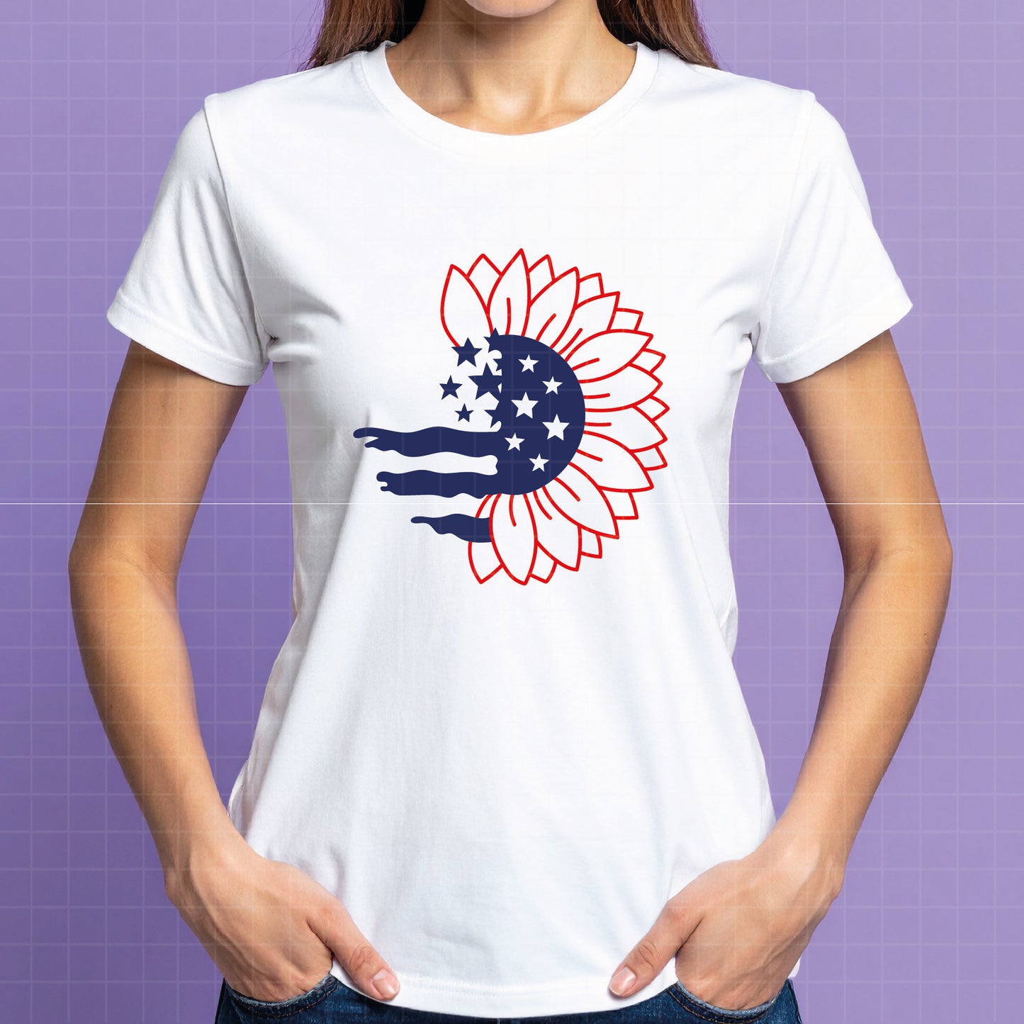 COD5944 - 4th of July SVG Bundle | Patriotic USA American Flag Sunflower | America Vibes Time to Sparkle | Cricut Sublimation Instant Download