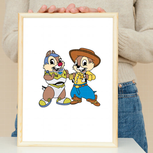 COD6018 - Chip & Dale bundle, Disney clipart Svg, Png, Eps, Dxf, Jpeg, vector.