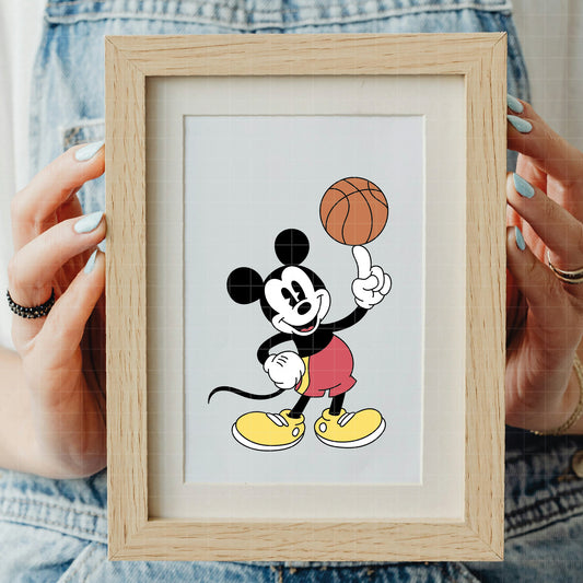 COD6056 - Mickey classic basketball pack bundle, Disney clipart Svg, Png, Eps, Dxf, Jpeg, vector.