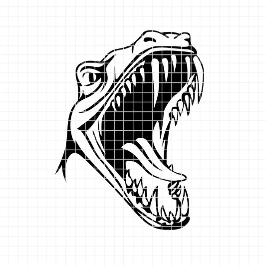 COD6315 - Dinosaur Bundle PNG EPS, 33 Line Art Silhouette Dino Clipart, T-Rex Head svg, Triceratops Stegosaurus, Boy Kids