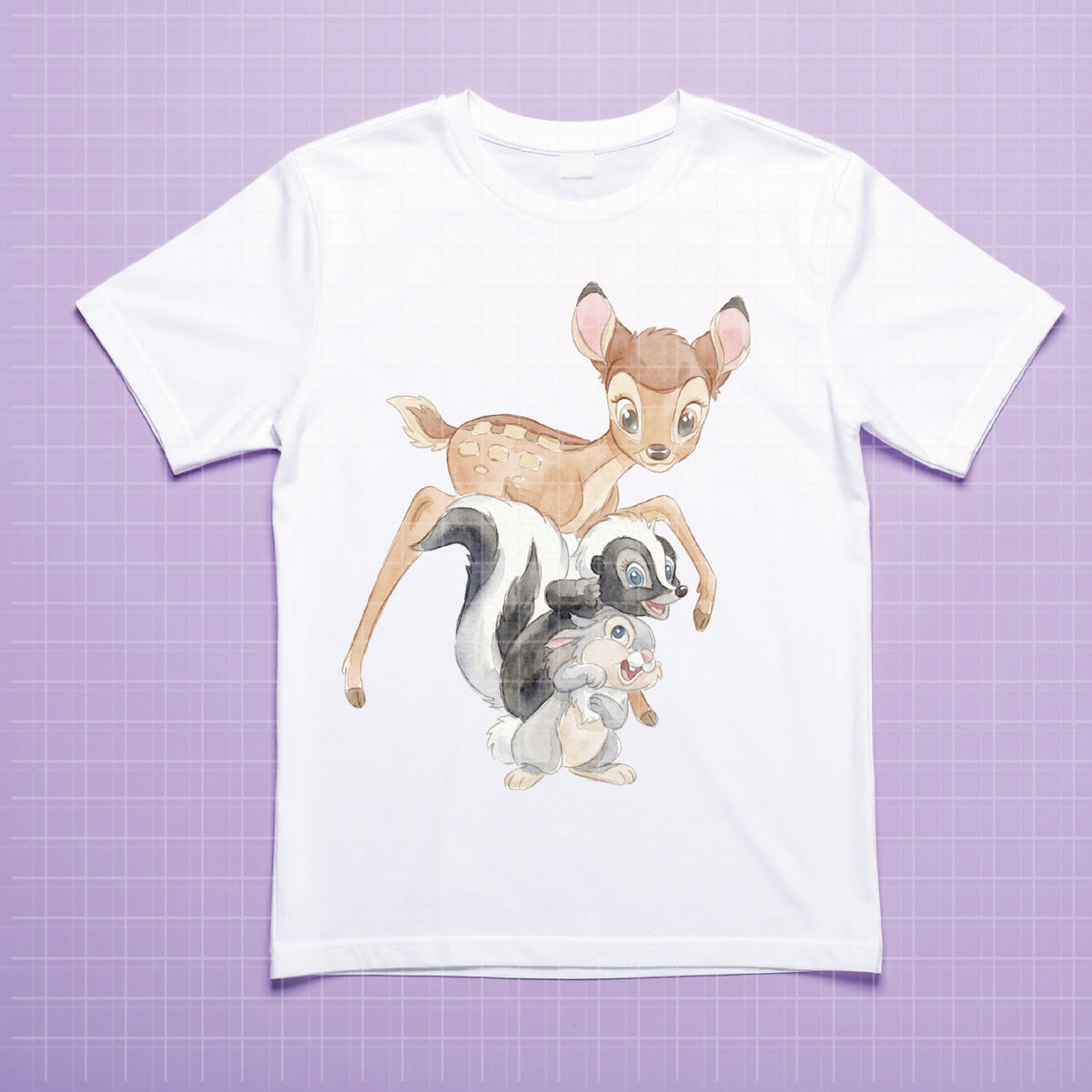 COD7329 - Little Bambi PNG bundle Watercolor, Disney clipart.