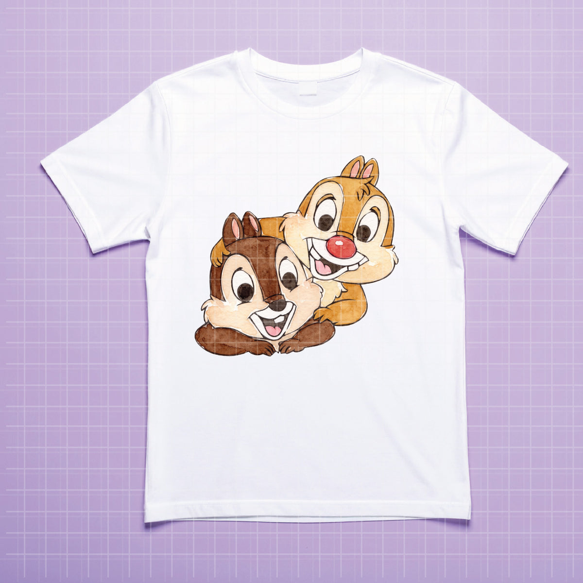 COD7347 - Chip & Dale PNG bundle Watercolor, Disney clipart.