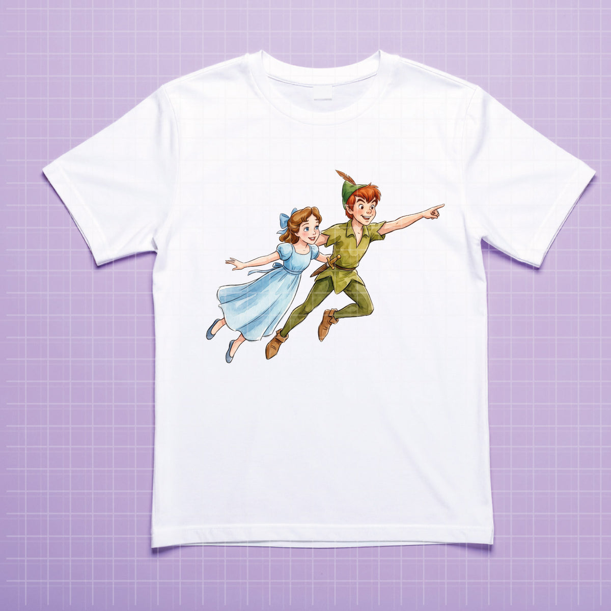 COD7408 - Peter Pan's World PNG bundle Watercolor, Disney clipart.
