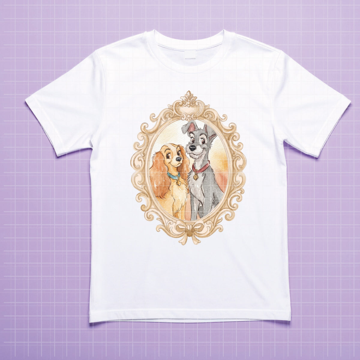 COD7419 - Lady and the Tramp Watercolor PNG bundle, Disney packs