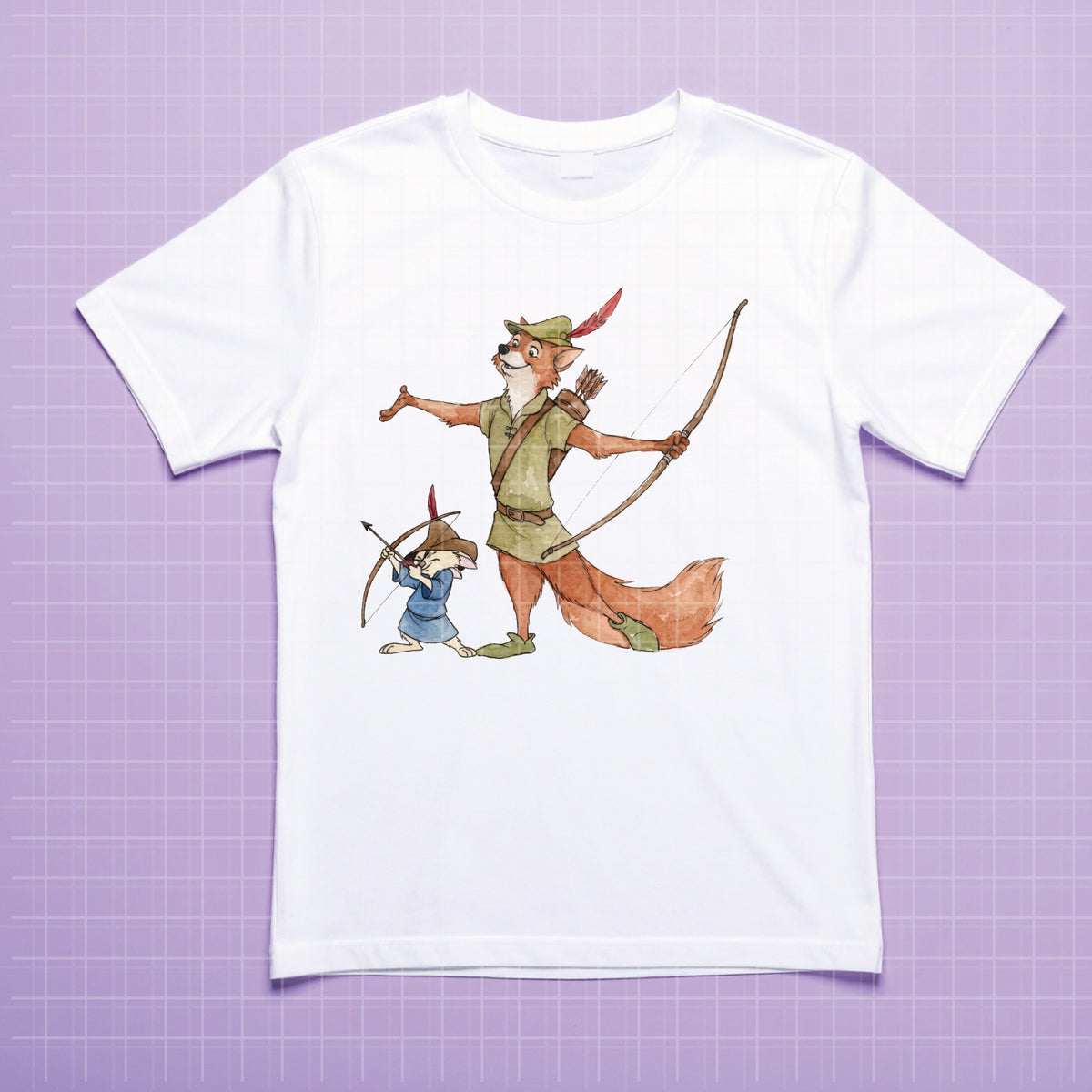 COD7471 - Robin Hood World Watercolor PNG bundle, Disney clipart packs.