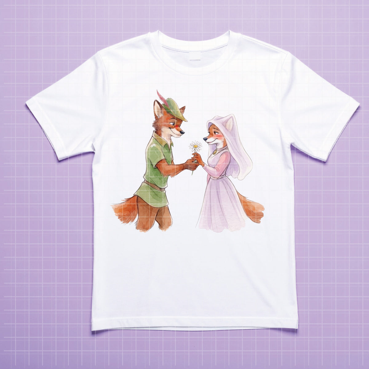 COD7475 - Robin Hood & Maid Marian Watercolor PNG bundle, Disney clipart packs.