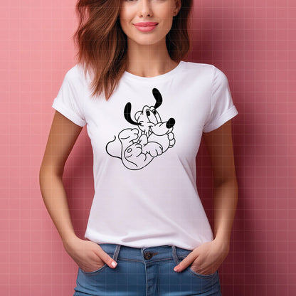 COD1043 - Baby Pluto bundle line art, Disney clipart Svg, Png, Eps, Dxf, Jpeg, vector.