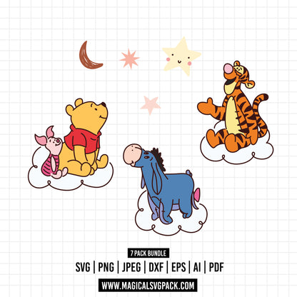 COD1133 - Baby Winnie the Pooh & Friends bundle, Disney clipart Svg, Png, Eps, Dxf, Jpeg, vector.
