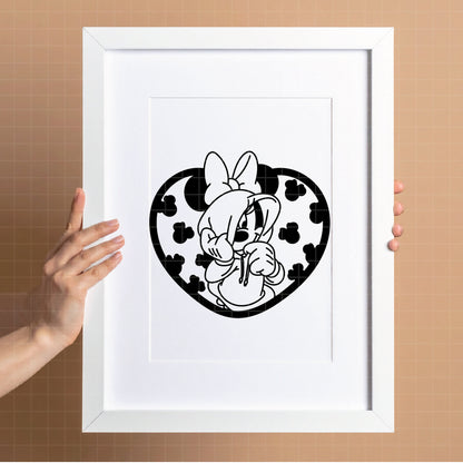 COD1224 - Mickey & Minnie in hearts bundle, Disney clipart Svg, Png, Eps, Dxf, Jpeg, vector.