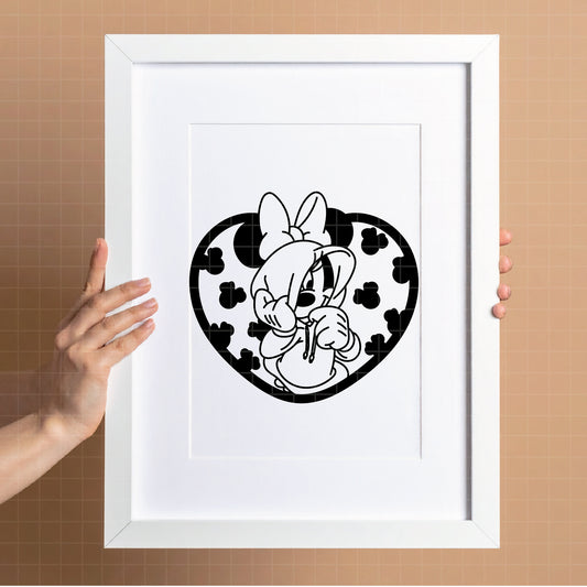COD1224 - Mickey & Minnie in hearts bundle, Disney clipart Svg, Png, Eps, Dxf, Jpeg, vector.