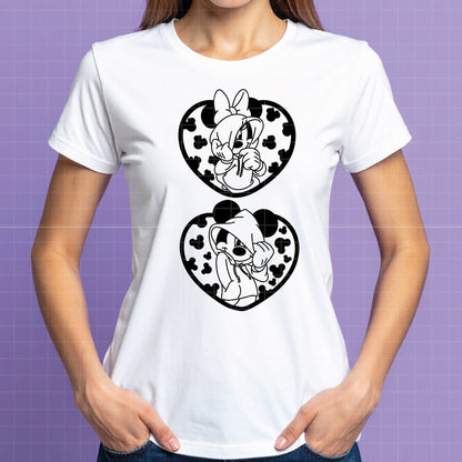 COD1224 - Mickey & Minnie in hearts bundle, Disney clipart Svg, Png, Eps, Dxf, Jpeg, vector.