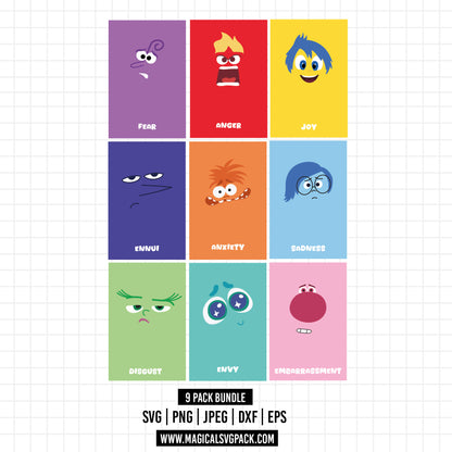 COD1483 - Inside Out bundle, Disney clipart Svg, Png, Eps, Dxf, Jpeg, vector.