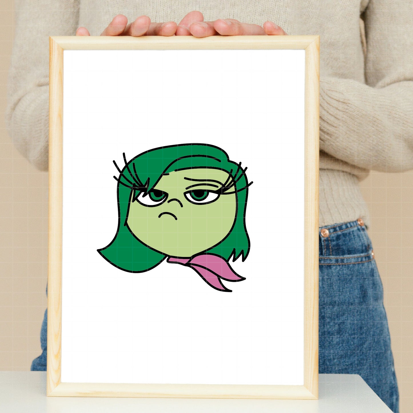 COD1492 - Disgust, Inside Out layered bundle, Disney clipart Svg, Png, Eps, Dxf, Jpeg, vector.