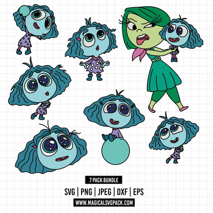 COD1502 - Envy, Inside Out bundle, Disney clipart Svg, Png, Eps, Dxf, Jpeg, vector.