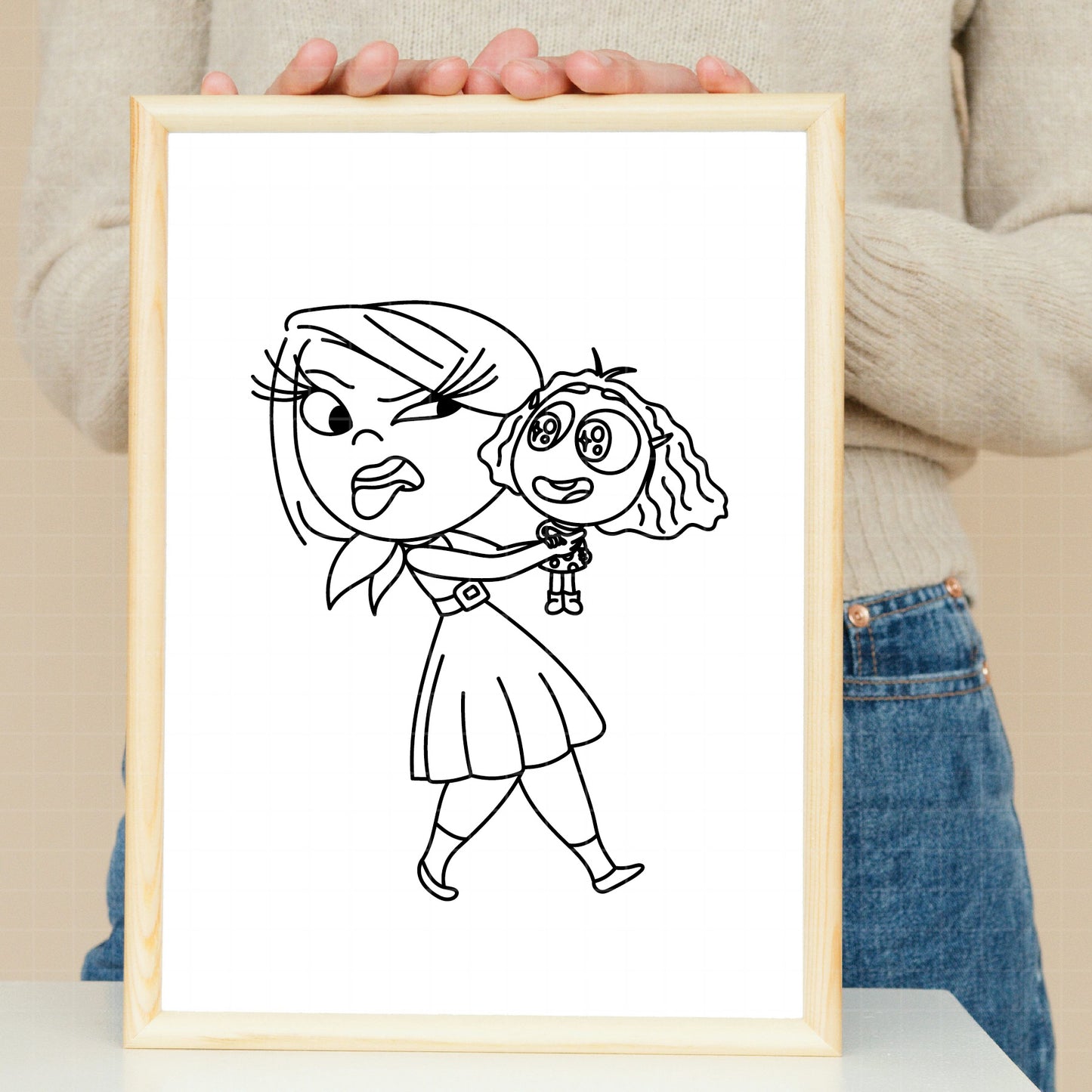 COD1503 - Envy, Inside Out bundle line art, Disney clipart Svg, Png, Eps, Dxf, Jpeg, vector.