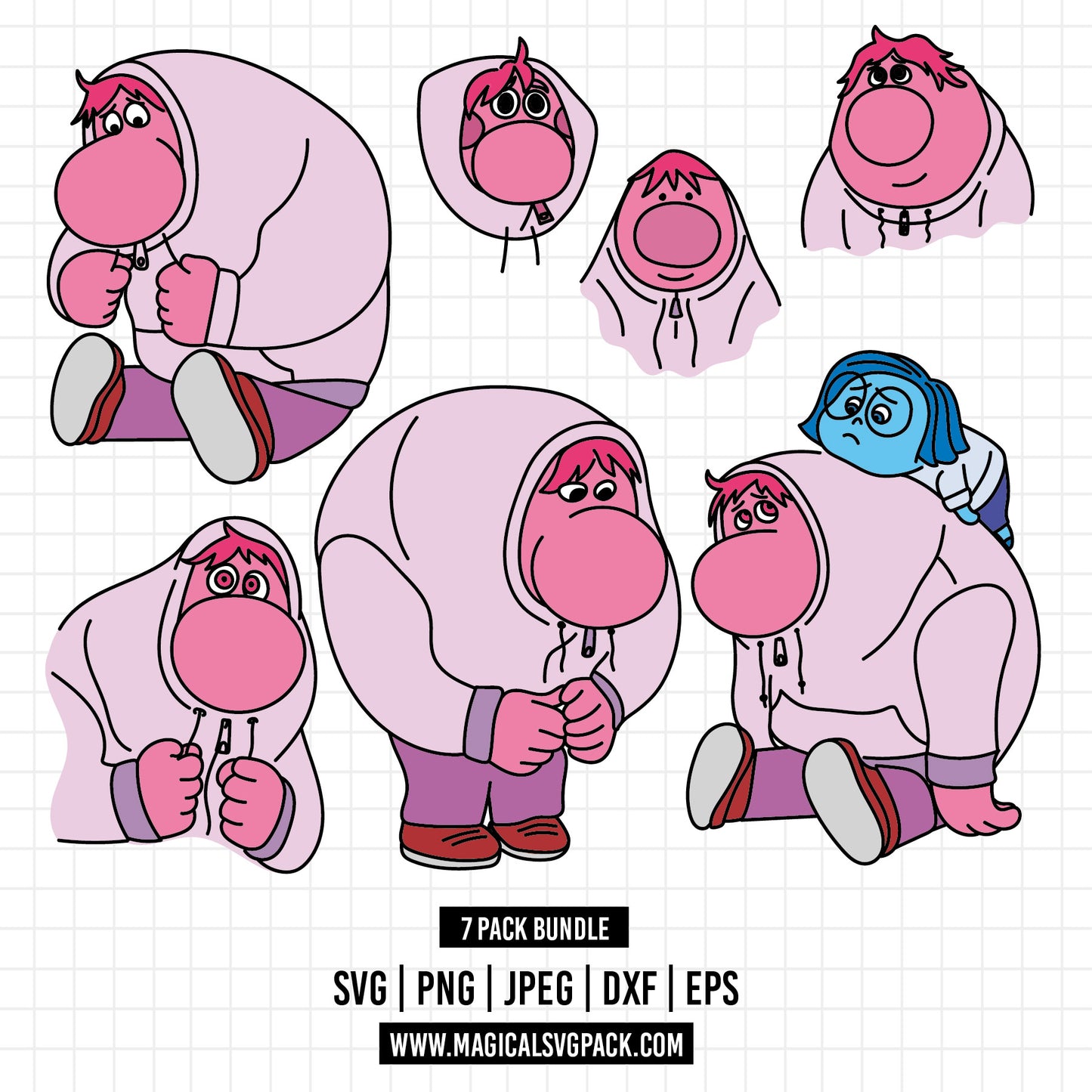 COD1505 - Embarrassment, Inside Out bundle, Disney clipart Svg, Png, Eps, Dxf, Jpeg, vector.