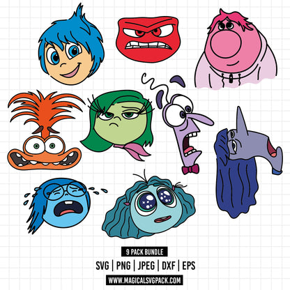 COD1514 - Inside Out bundle, Disney clipart Svg, Png, Eps, Dxf, Jpeg, vector.