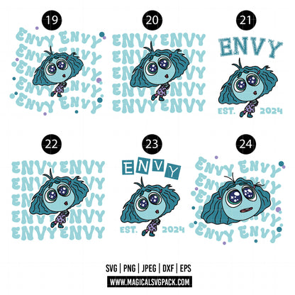 COD1528 - Inside Out patterns bundle, Disney clipart Svg, Png, Eps, Dxf, Jpeg, vector.