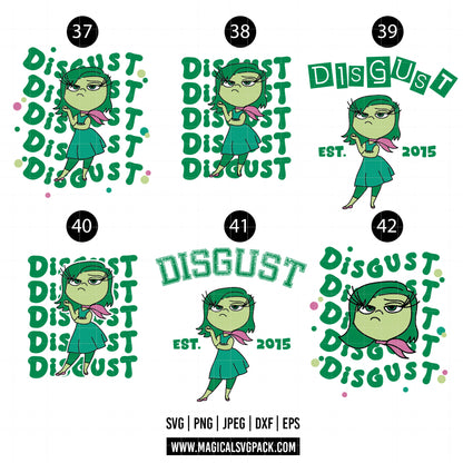 COD1528 - Inside Out patterns bundle, Disney clipart Svg, Png, Eps, Dxf, Jpeg, vector.