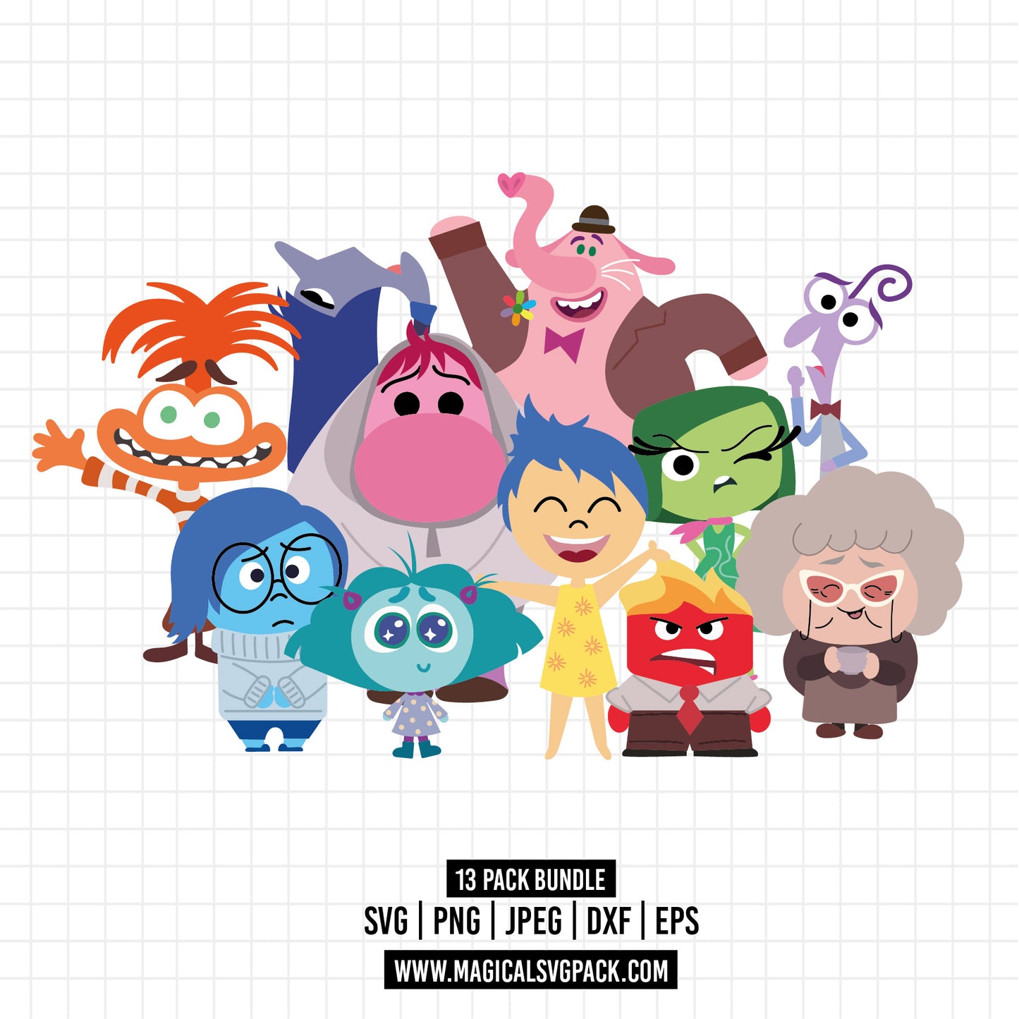 COD1534 - Inside Out bundle, Disney clipart Svg, Png, Eps, Dxf, Jpeg, vector.