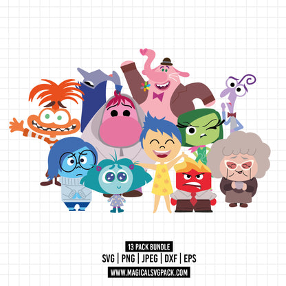 COD1534 - Inside Out bundle, Disney clipart Svg, Png, Eps, Dxf, Jpeg, vector.
