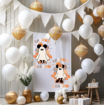 COD1552 - Mickey & Minnie Spooky Season bundle, Disney Halloween clipart Svg, Png, Eps, Dxf, Jpeg, vector.
