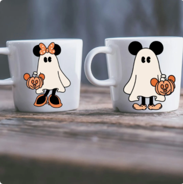 COD1554 - Mickey & Minnie Ghosts bundle, Disney Halloween clipart Svg, Png, Eps, Dxf, Jpeg, vector.