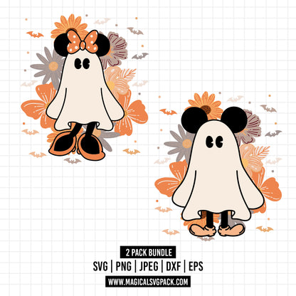 COD1555 - Mickey & Minnie Spooky Season bundle, Disney Halloween clipart Svg, Png, Eps, Dxf, Jpeg, vector.