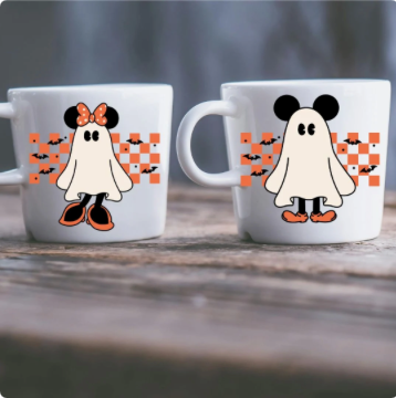 COD1556 - Mickey & Minnie Spooky Season checkered bundle, Disney Halloween clipart Svg, Png, Eps, Dxf, Jpeg, vector.