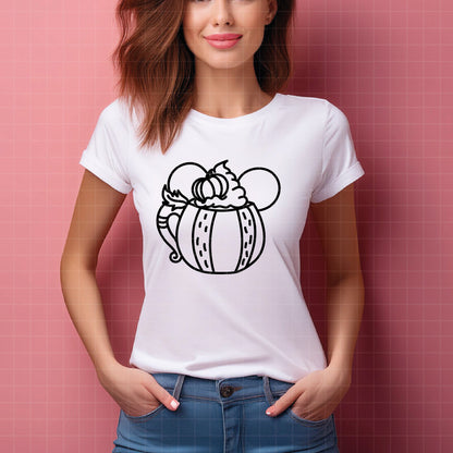COD1563 - Winnie the Pooh autumn snacks bundle line art, Disney clipart Svg, Png, Eps, Dxf, Jpeg, vector.