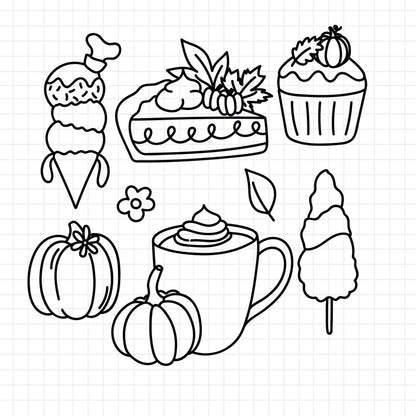 COD1570 - Disney Snack Goals bundle line art, Disney trips clipart Svg, Png, Eps, Dxf, Jpeg, vector.