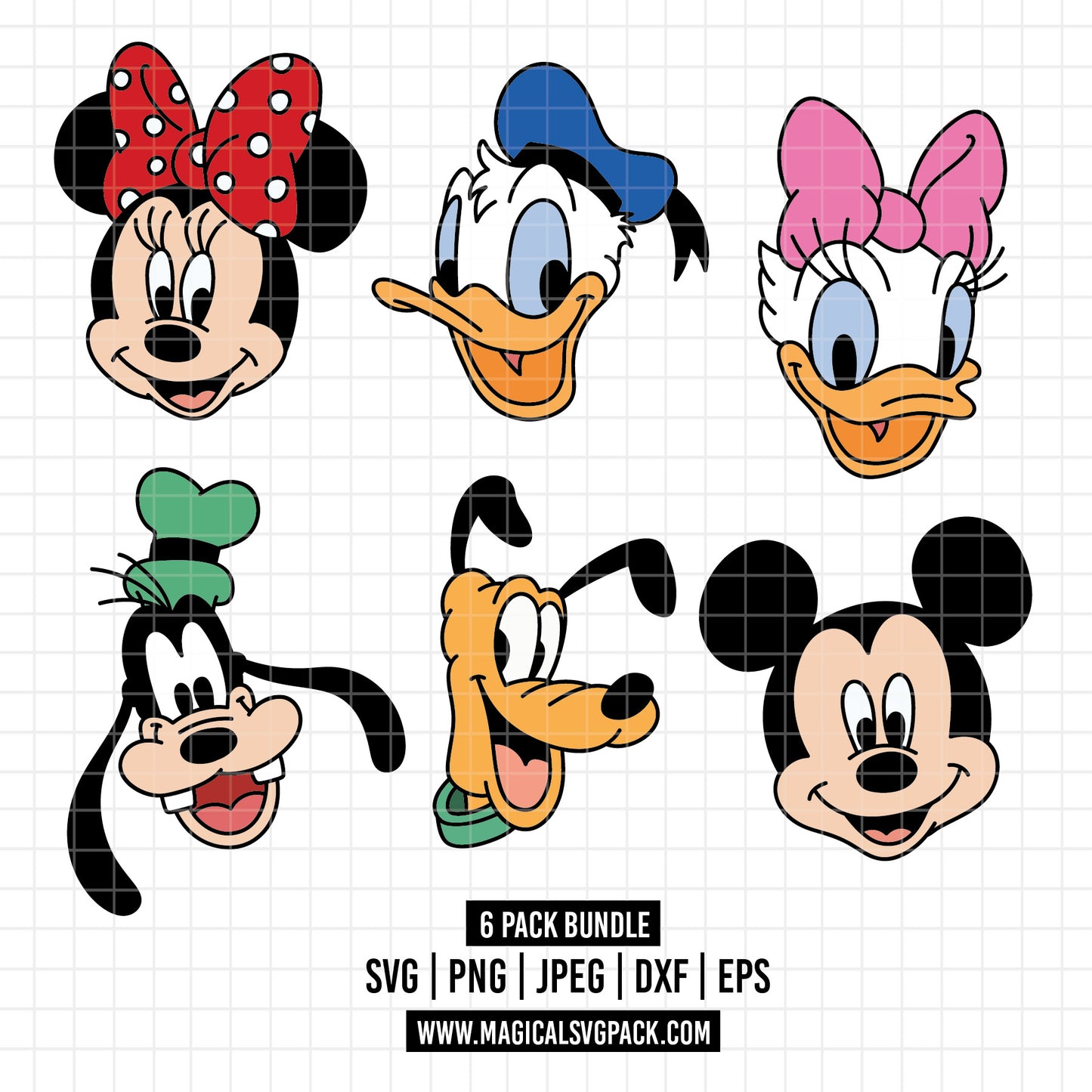 COD1581 - Disney Classics bundle, Disney clipart Svg, Png, Eps, Dxf, Jpeg, vector.